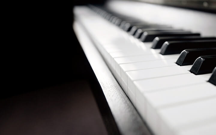 piano keys close  up